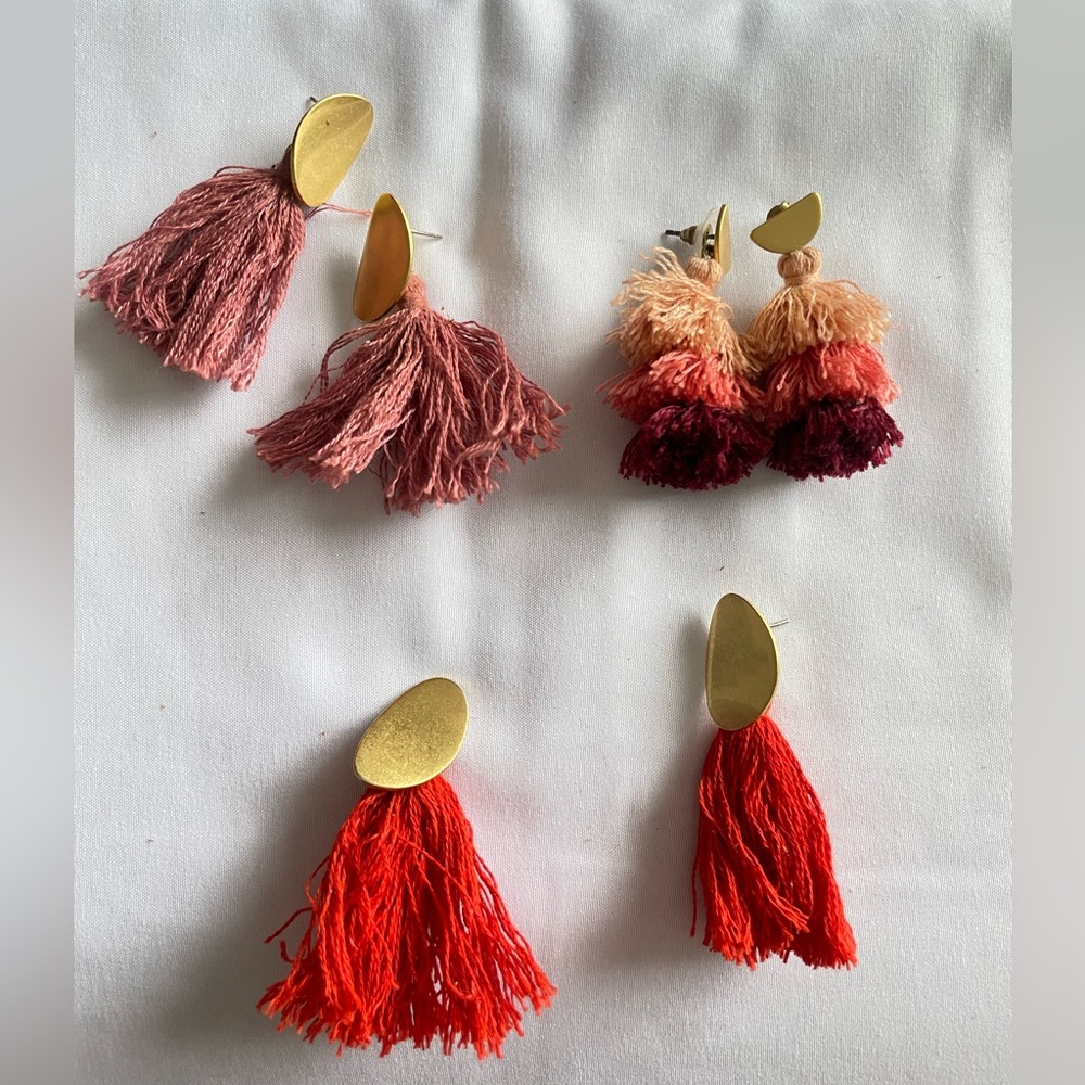 Madewell Gold Tassel Earring bundle